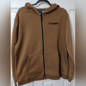 Element Tan Zip-Up Hoodie